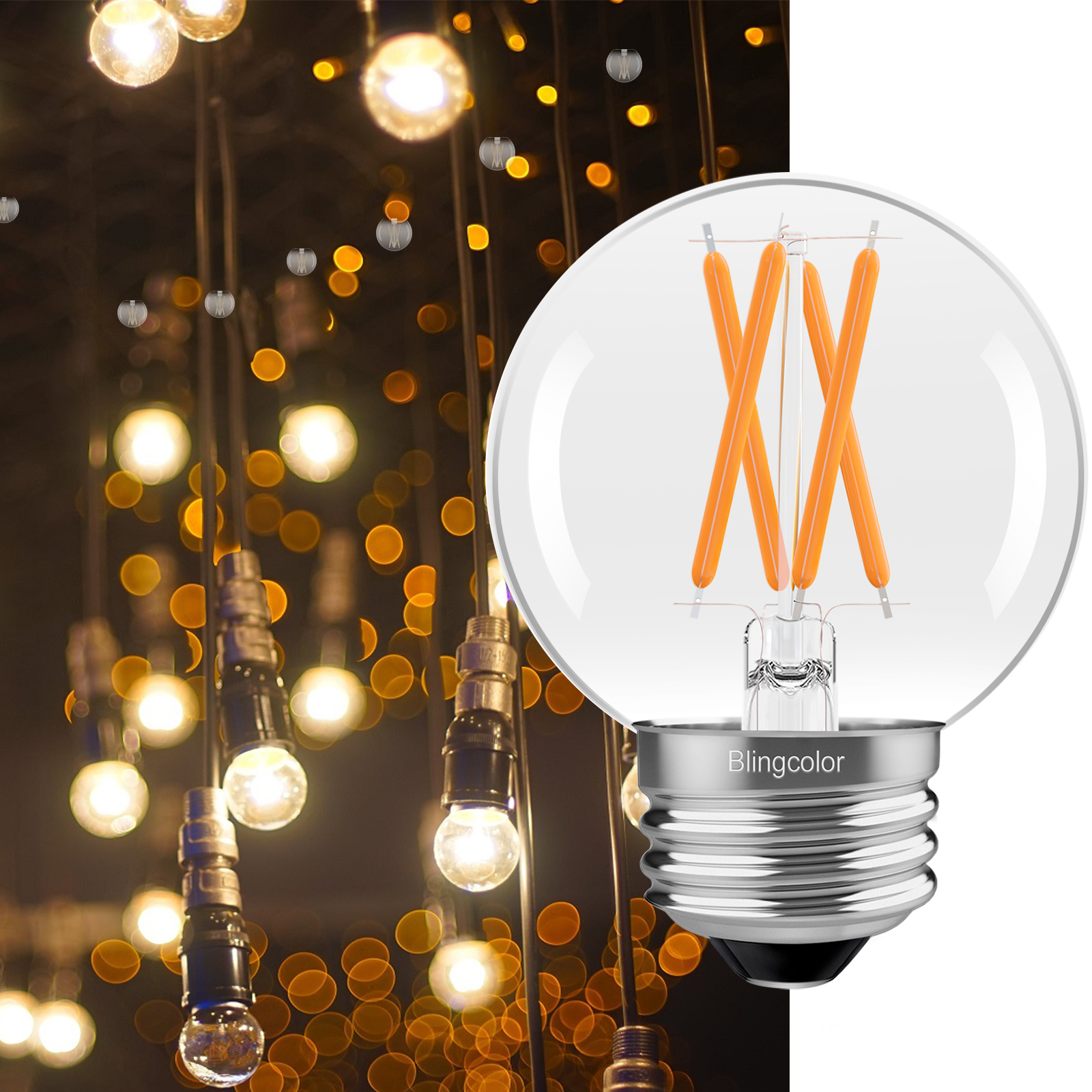 6 PACK G16.5 LED Bulbs 60 Watt, Dimmable 6W G16.5 Globe LED Light