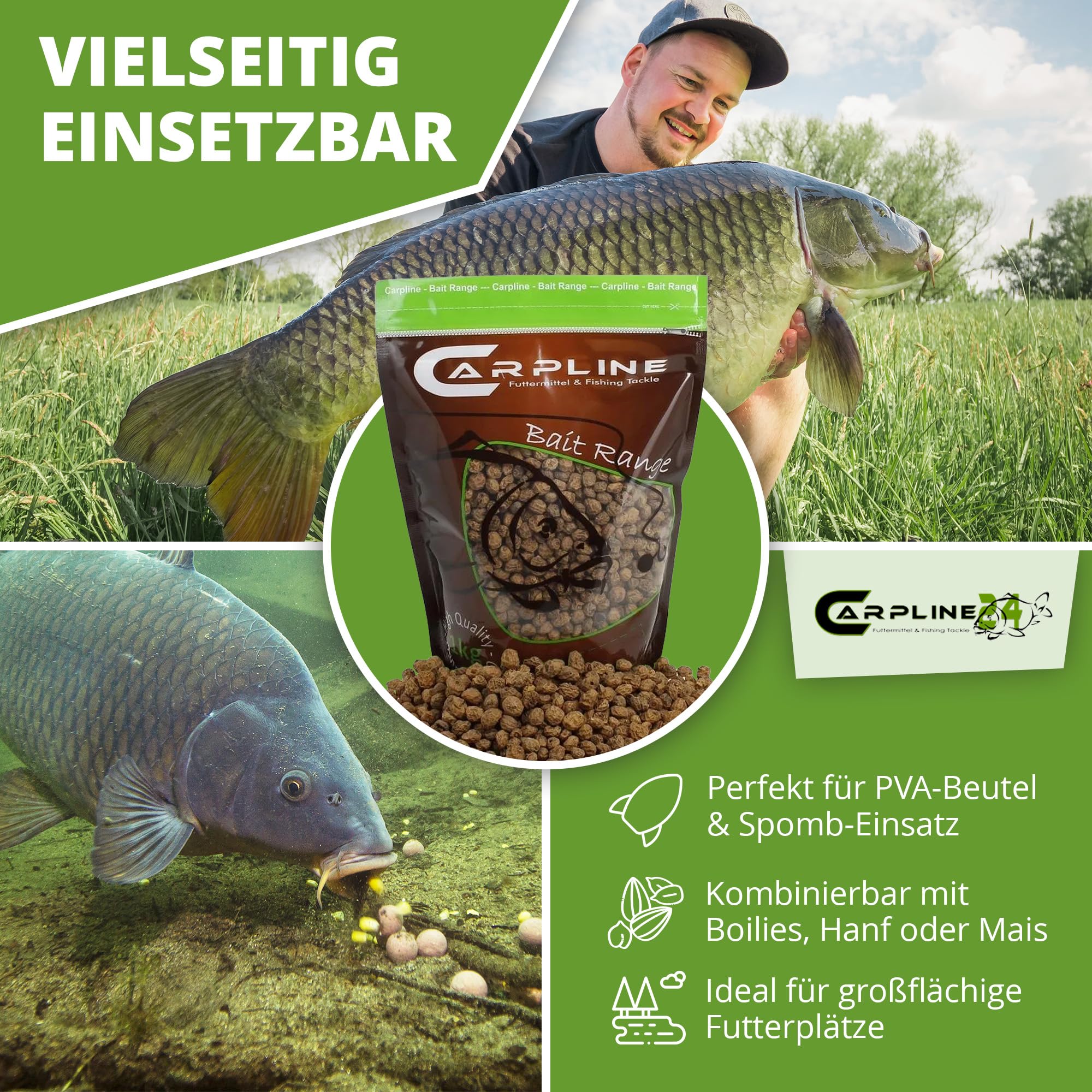 Tigernüsse Mix - 20 Kg - 8 bis 18 mm, Tigernuss Angelköder für Karpfen, zum Anfüttern & Angeln, Grundfutter, Carp Baits, Fischfutter & Karpfenköder, geringer Beifang
