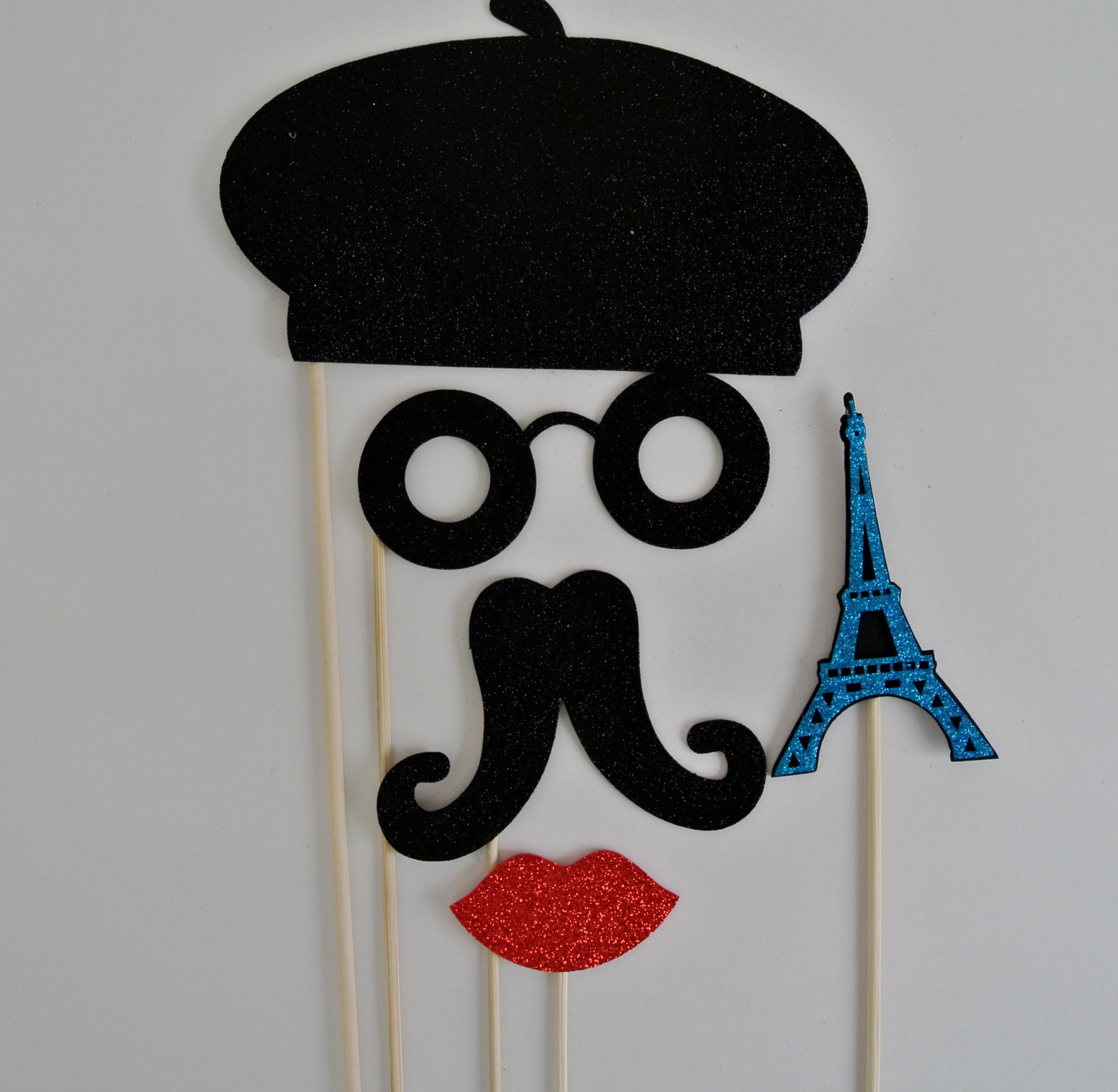Parisian Inspired Photo Booth Party Props