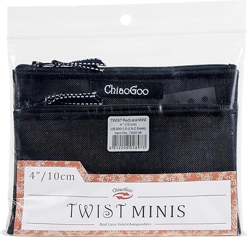 ChiaoGoo Twist SS Mini Set, 4 pulgadas (3.9 in) [M], US 000-1.5 (0.059-0.098 in)