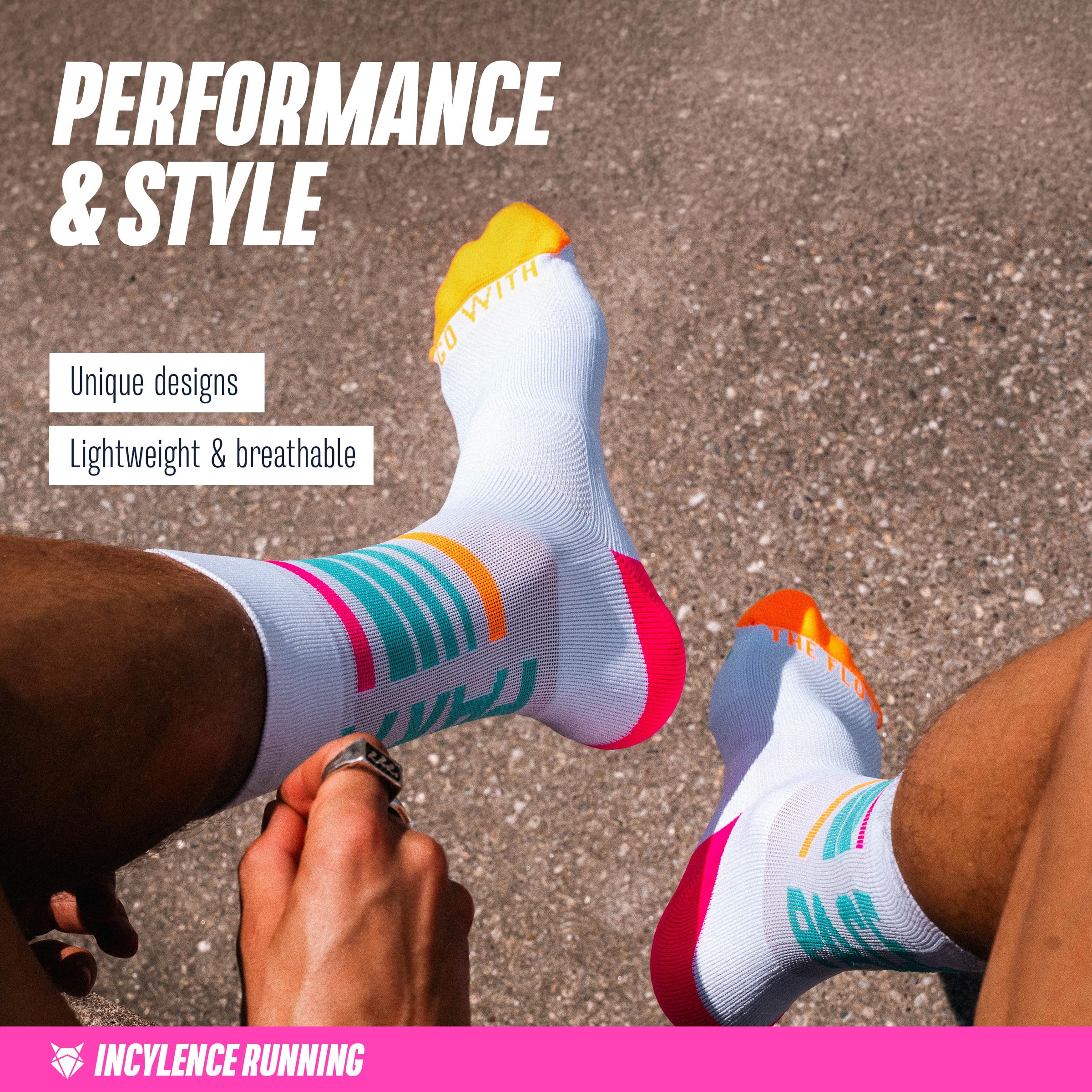 INCYLENCE Laufsocken für Damen und Herren mit leichter Kompression,1 Paar