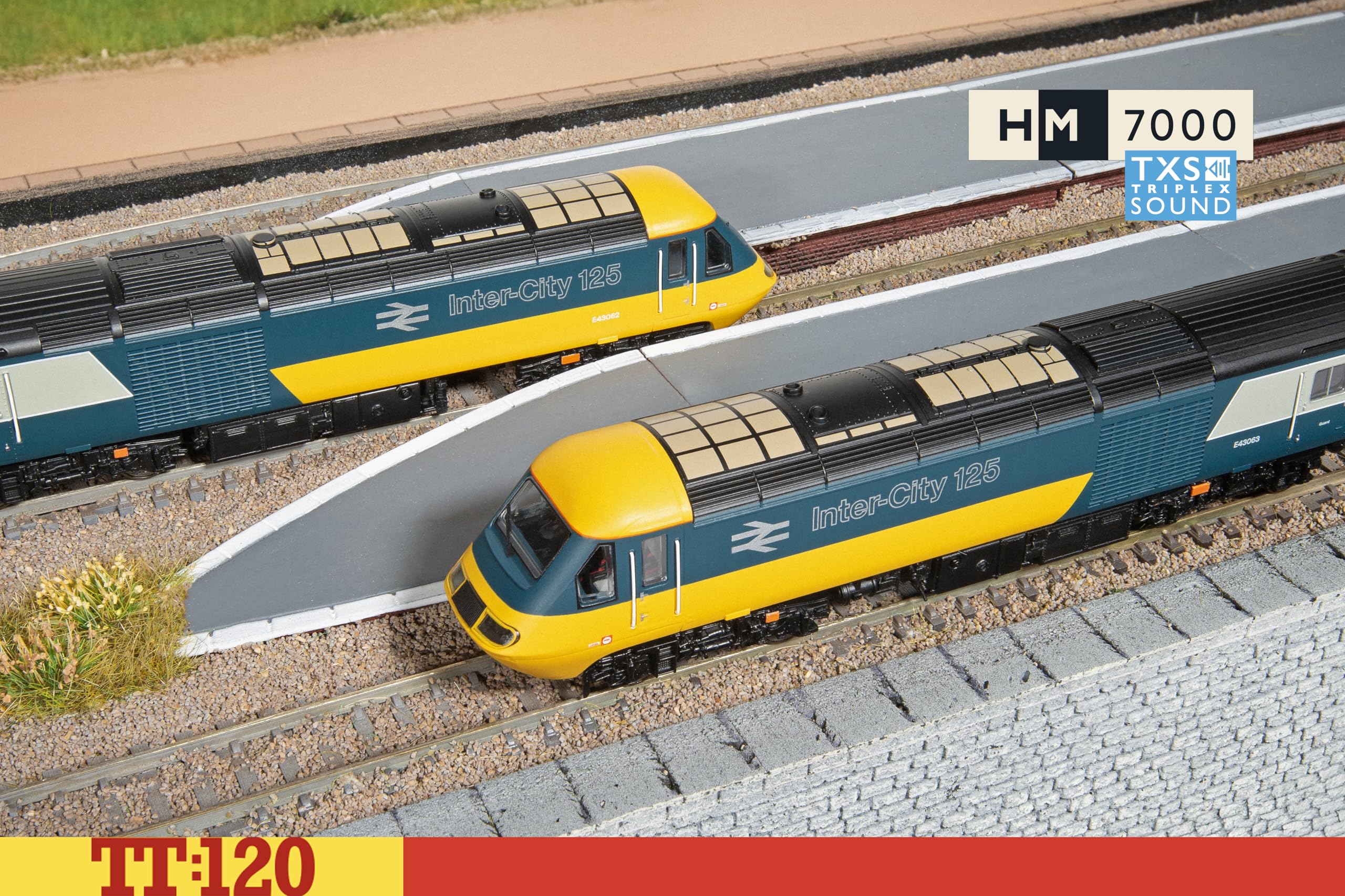 TT:120 Hornby TT1004TXSM Set di Treni digitali ad Alta velocità Intercity 125 - Locomotive Diesel con Audio