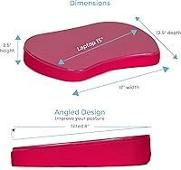 Vista 4 de Sofia + Sam Mini Memory Foam Lap Desk Color: Pink