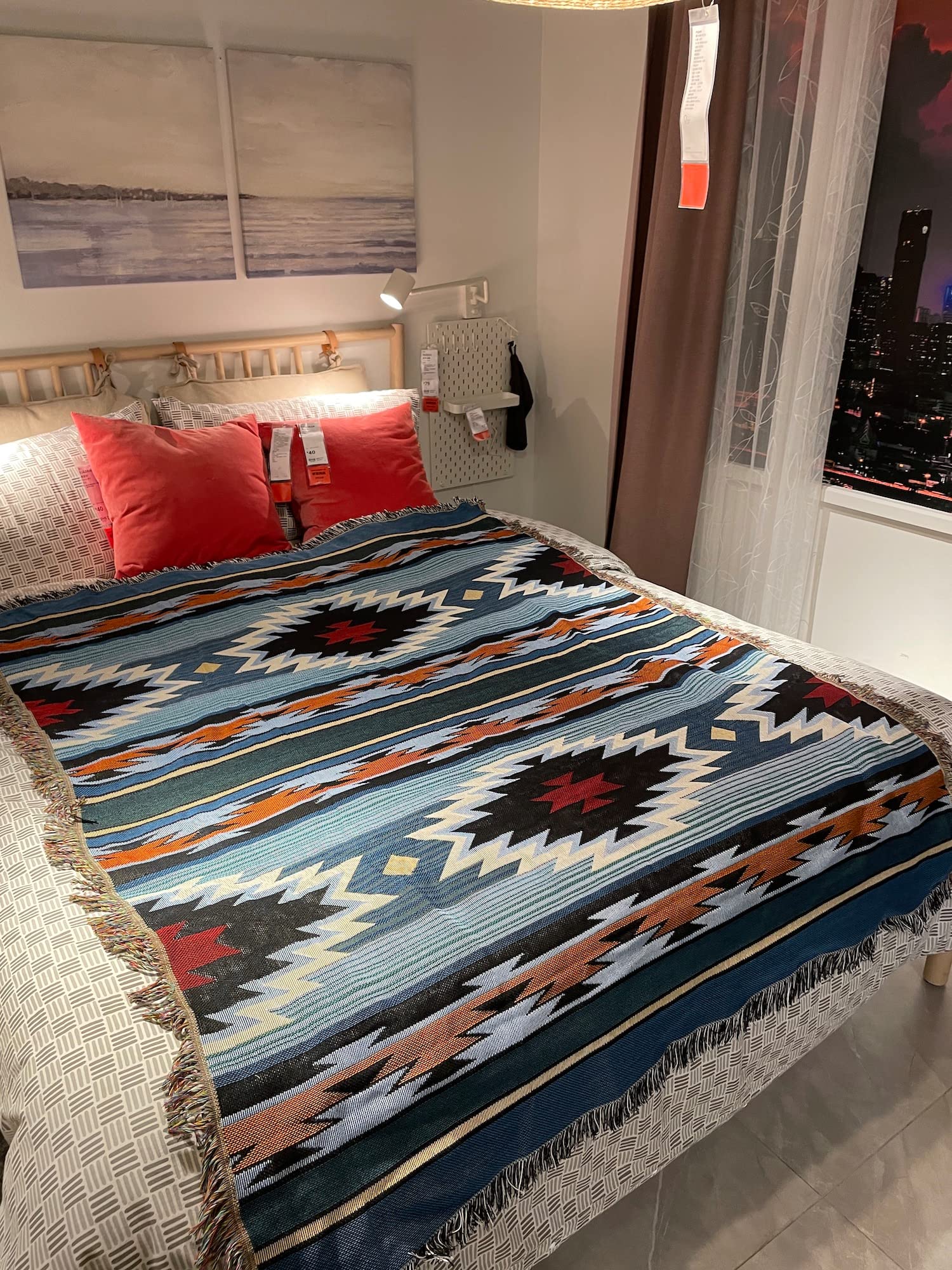 Amazon｜果皮森林 民族柄 ラグマット ネイティブ柄 キリム オルテガ柄