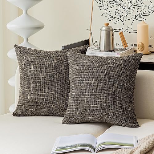 Funda de cojín Kevin Textile Star de lino suave y sólida