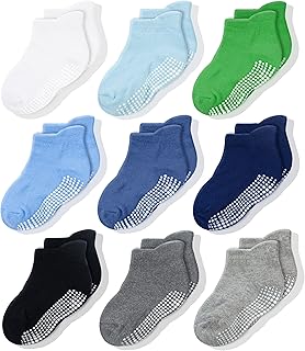 CozyWay Baby,Clothing,Baby Boys 0-24m,Socks & Tights,Socks CozyWay Baby Non Slip Socks Toddler Socks With Grips Ankle for Infants Kids Little Girls Boys 6 - 12 Months