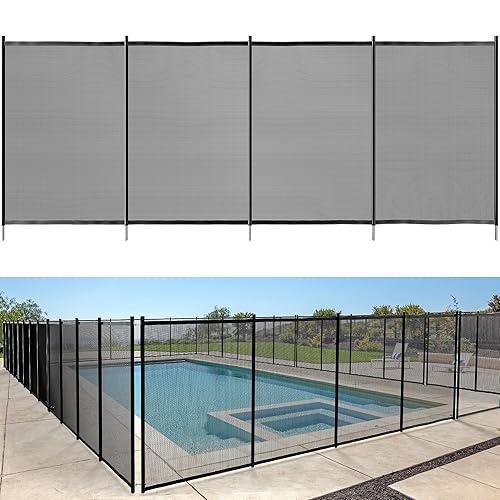 Miniatura 1 de YITAHOME Valla de piscina para piscinas sobre el suelo, de malla de 4 x 48 pies, valla de seguridad para piscina al aire libre, patio trasero,