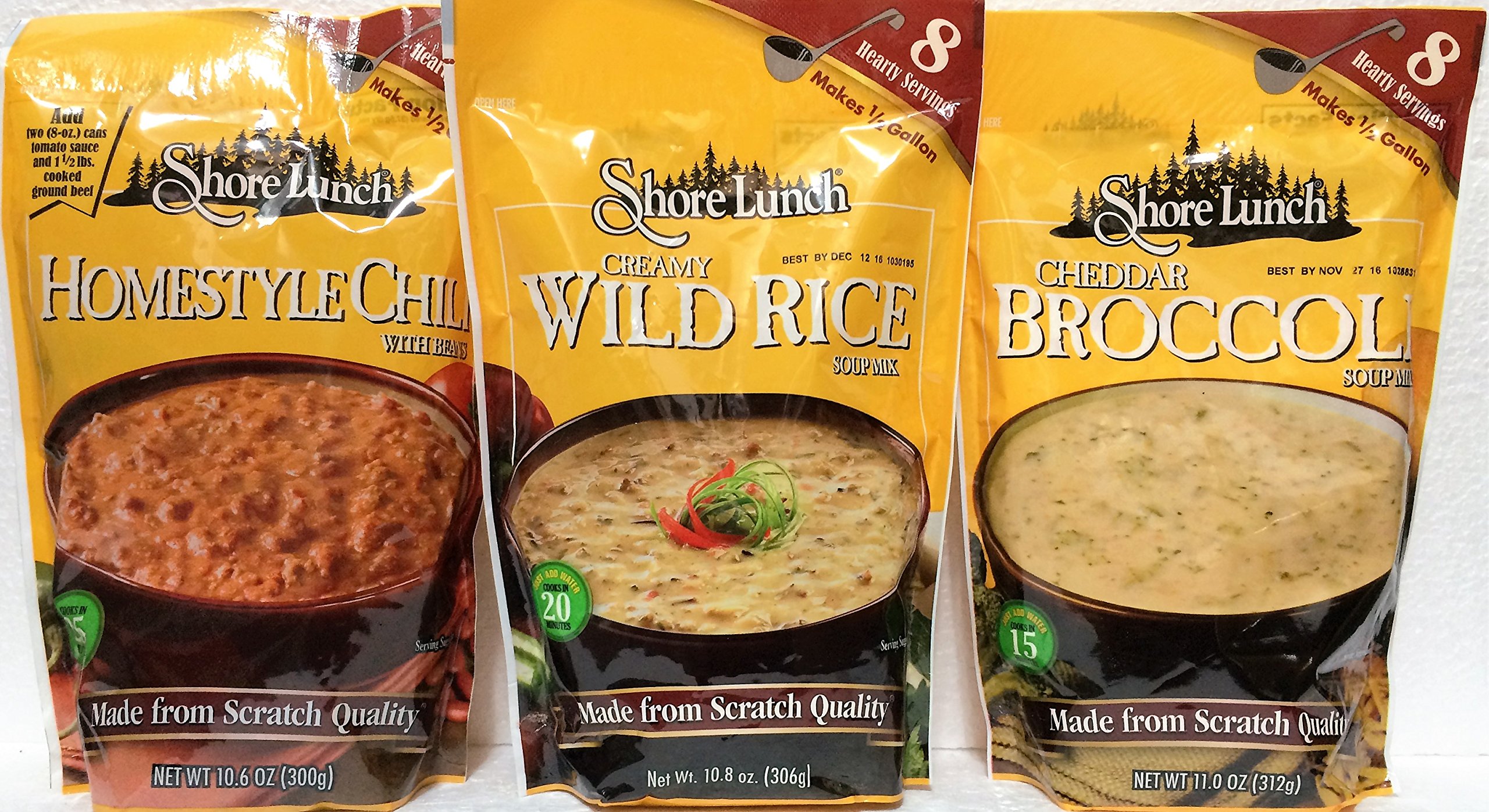 Soup Mix 3 Pack Bundle - Wild Rice, Cheddar Broccoli, Homestyle Chili