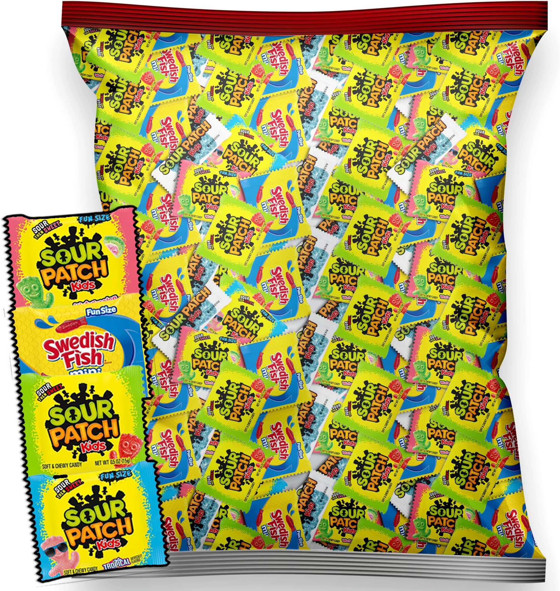 Individually Wrapped Sour Patch - Bulk Candy Individually Wrapped for Kids, Gummy Candy Variety Pack for Birthday, Office, Back to School & Pinata Stuffers
