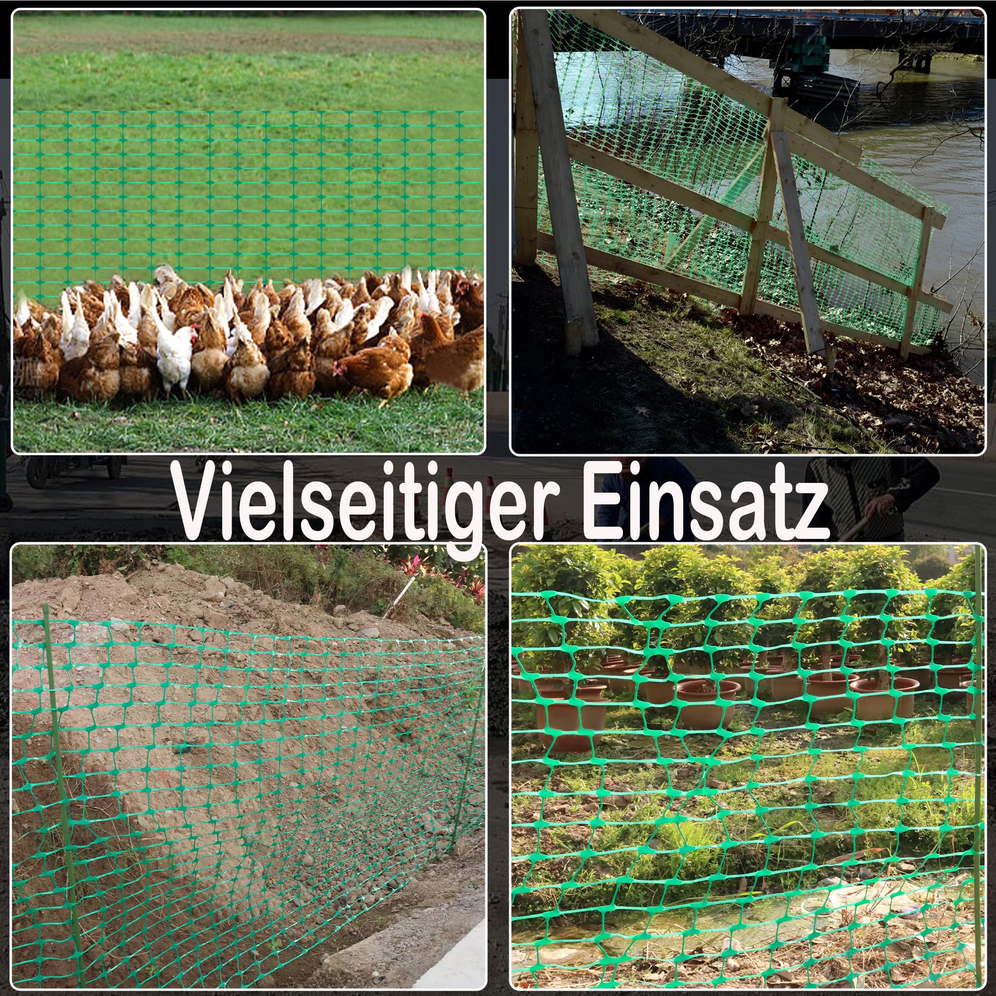 HENGMEI Valla de Construcción 80 m x 100 cm Red de Protección de Plástico Verde