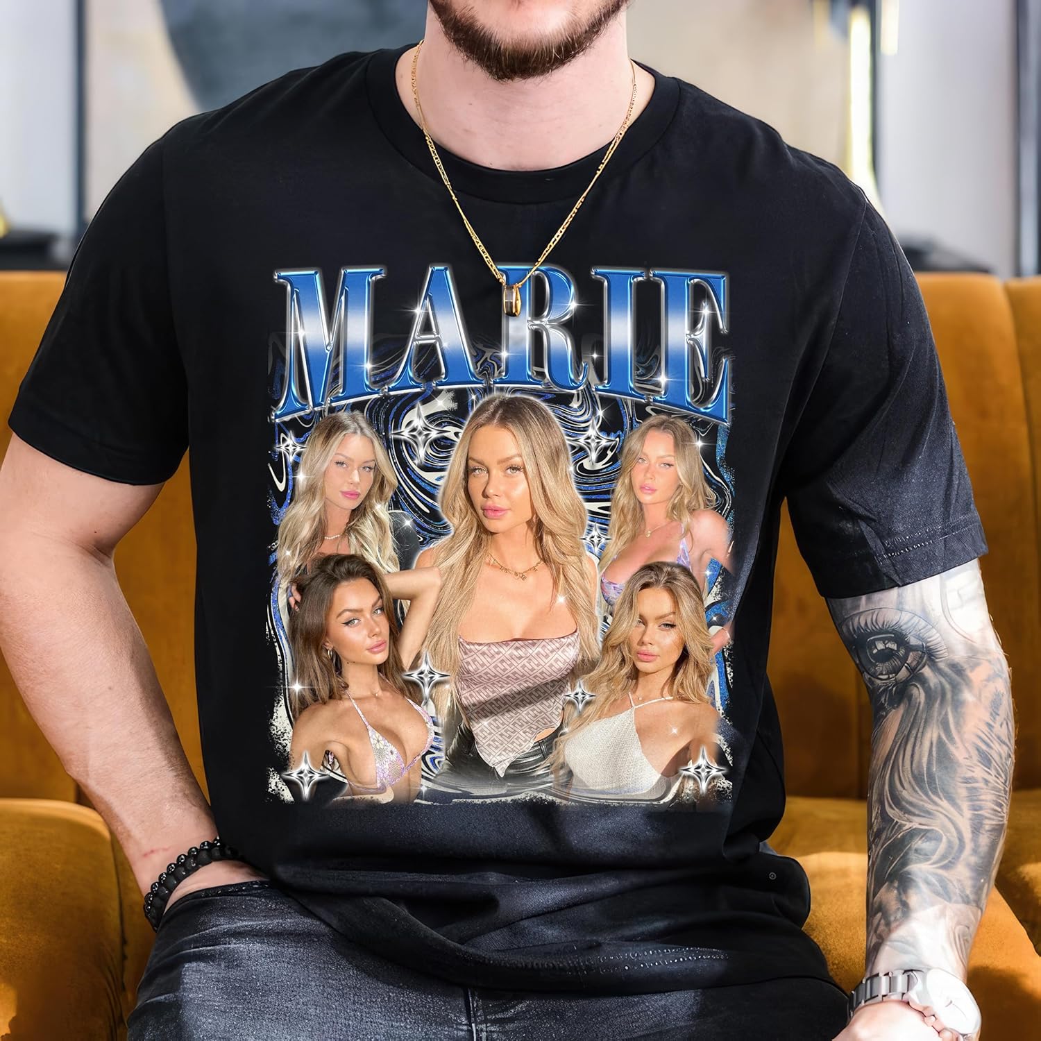 Mit & Mia Custom Bootleg Rap Tee Shirts - Vintage Graphic Tees for Boyfriend - Christmas, Birthday - Image 2