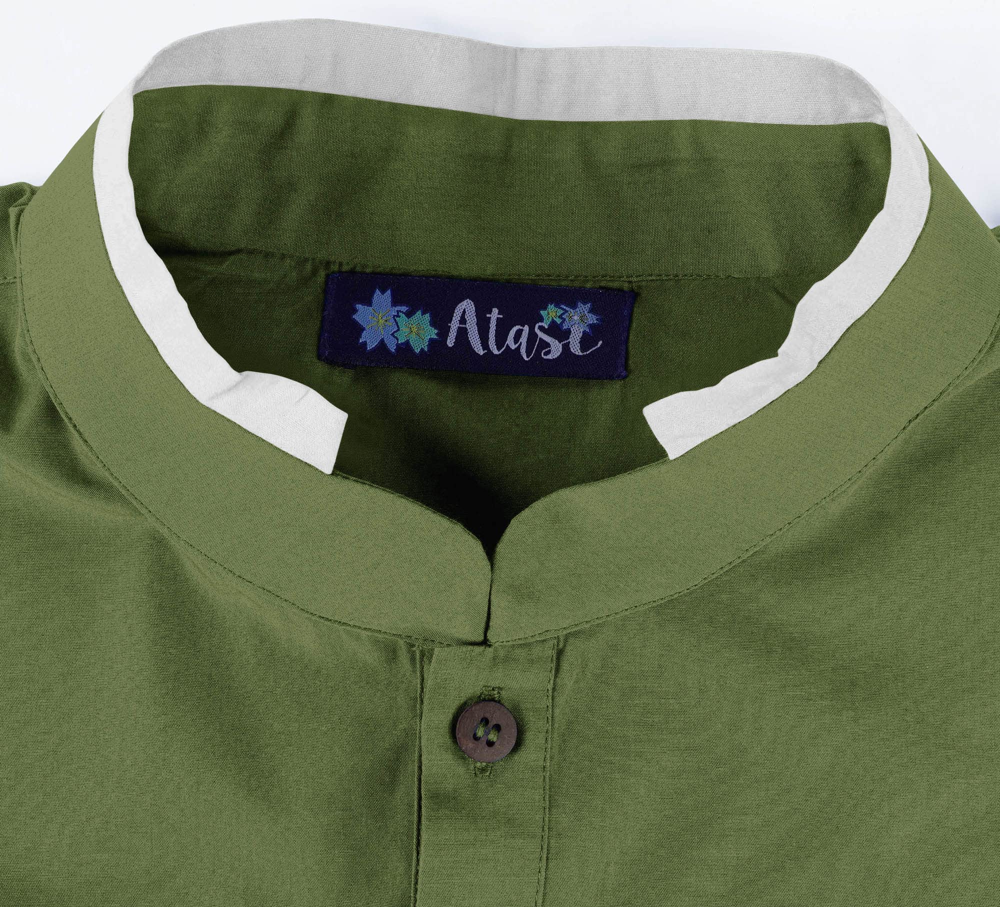 Atasi Herren Henley Welt Tasche Lange Kurta Feste Indische Ethnische Kleidung Für Männer