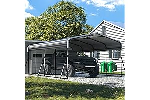 12x20 FT Heavy Duty Carport Canopy with Reinforced Frame