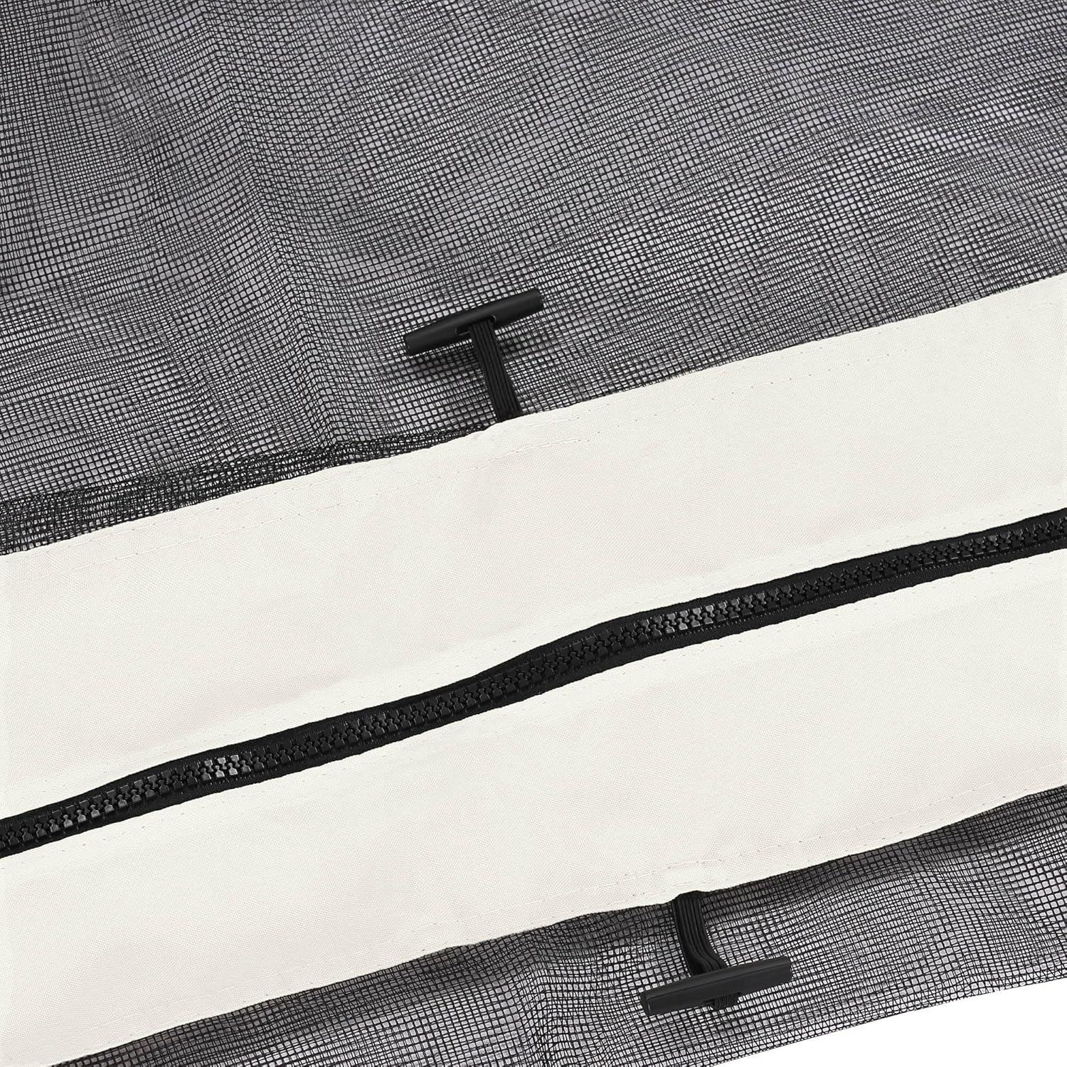 Outsunny 10' x 13' Universal Replacement Mesh Sidewall Netting for Patio Gazebos and Canopy Tents with Zippers, Sidewall Only, White