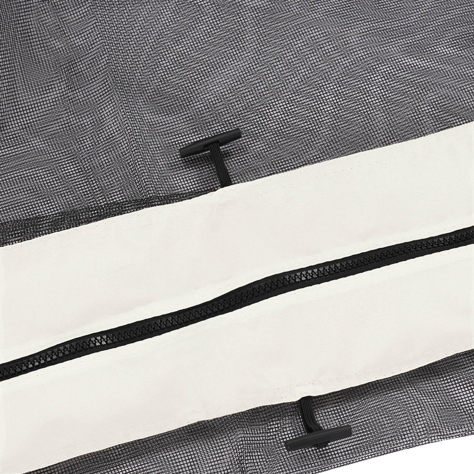Outsunny Mosquiteras para cenador barnum 3 x 4 m - Set de 4 mosquiteras con Cremallera + Ganchos de fijación - poliéster Nylon