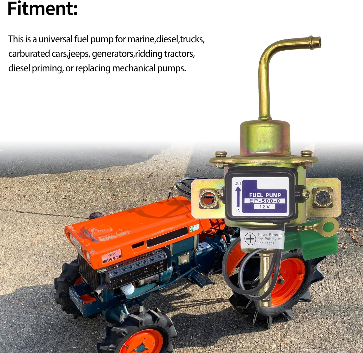 Fuel Pump EP5000 EP-500-0 12V Universal Low Pressure Gas Diesel Electric Fuel Pump 1/4 tubing 3-5 PSI
