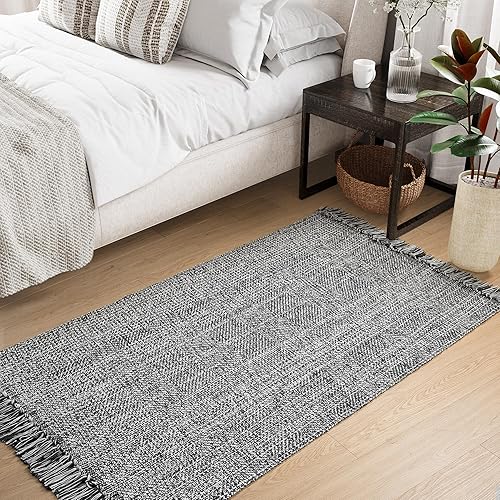 Miniatura 145 de Collive - Tapete de 27 x 43 pulgadas, lavable a máquina, para interiores y exteriores, de bajo perfil, suave algodón tejido a mano, para baño