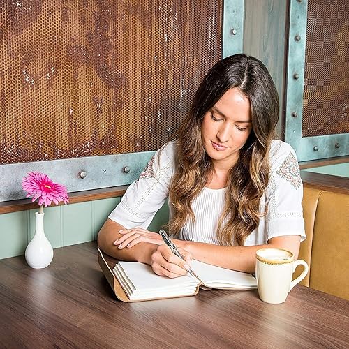 Miniatura 6 de MONTEXOO Cuaderno de cuero para mujeres y hombres, diario de cuero con corazón celta para escribir, 6 x 8 pulgadas, con papel rayado, 200 páginas,