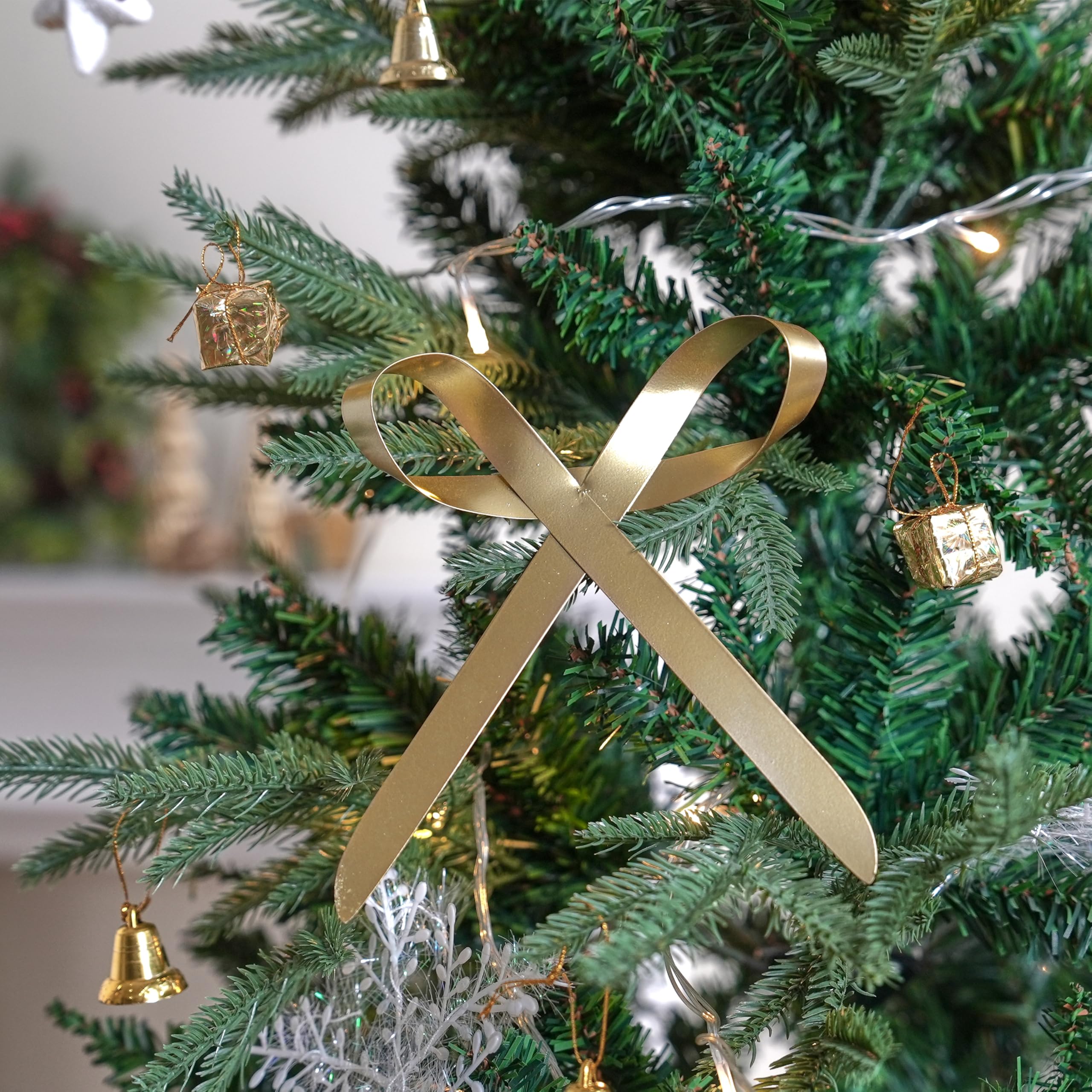 Nœud pour Sommet de Sapin de Noël | 20 x 25 cm | Décoration de Noël