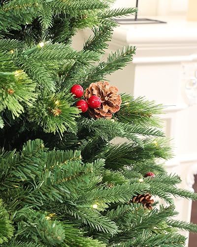 Miniatura 6 de HOLIDAY STUFF Construcción realista con bisagras de árbol de Navidad de 6 pies (6 pies sin iluminar)