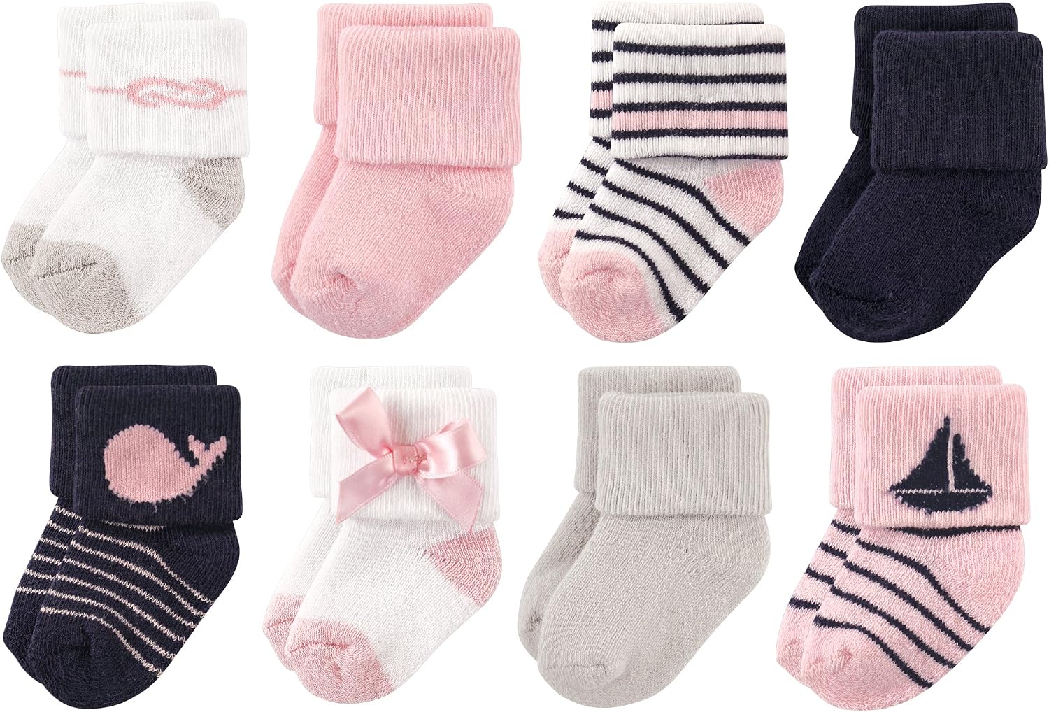 Luvable Friends Unisex Baby Baby Cotton Rich Terry Socks 16-Pack