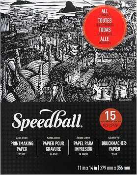 Speedball Printmaking Paper Pad 11x14, 15 Sheets