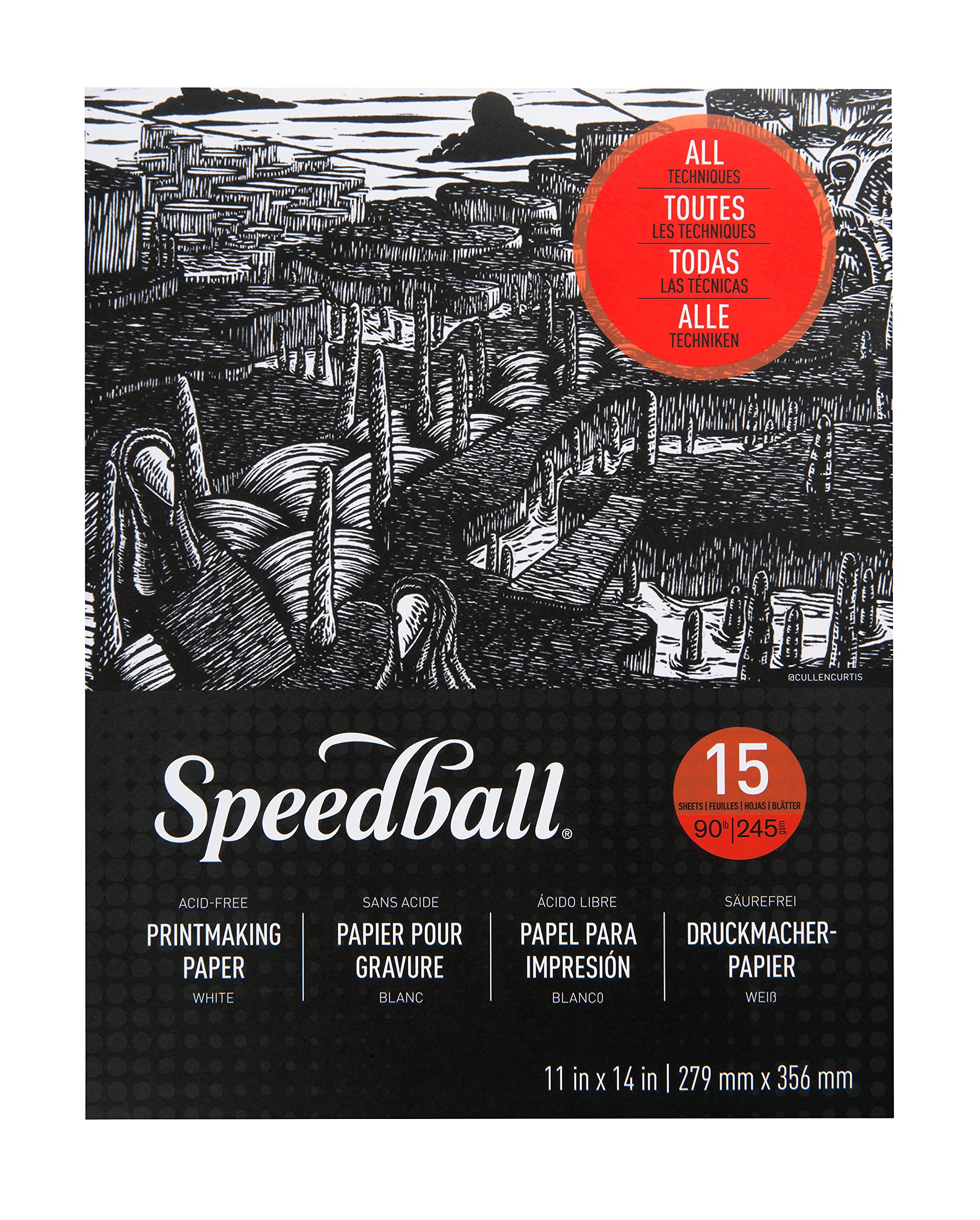 Speedball Printmaking Paper Pad 11x14, 15 Sheets