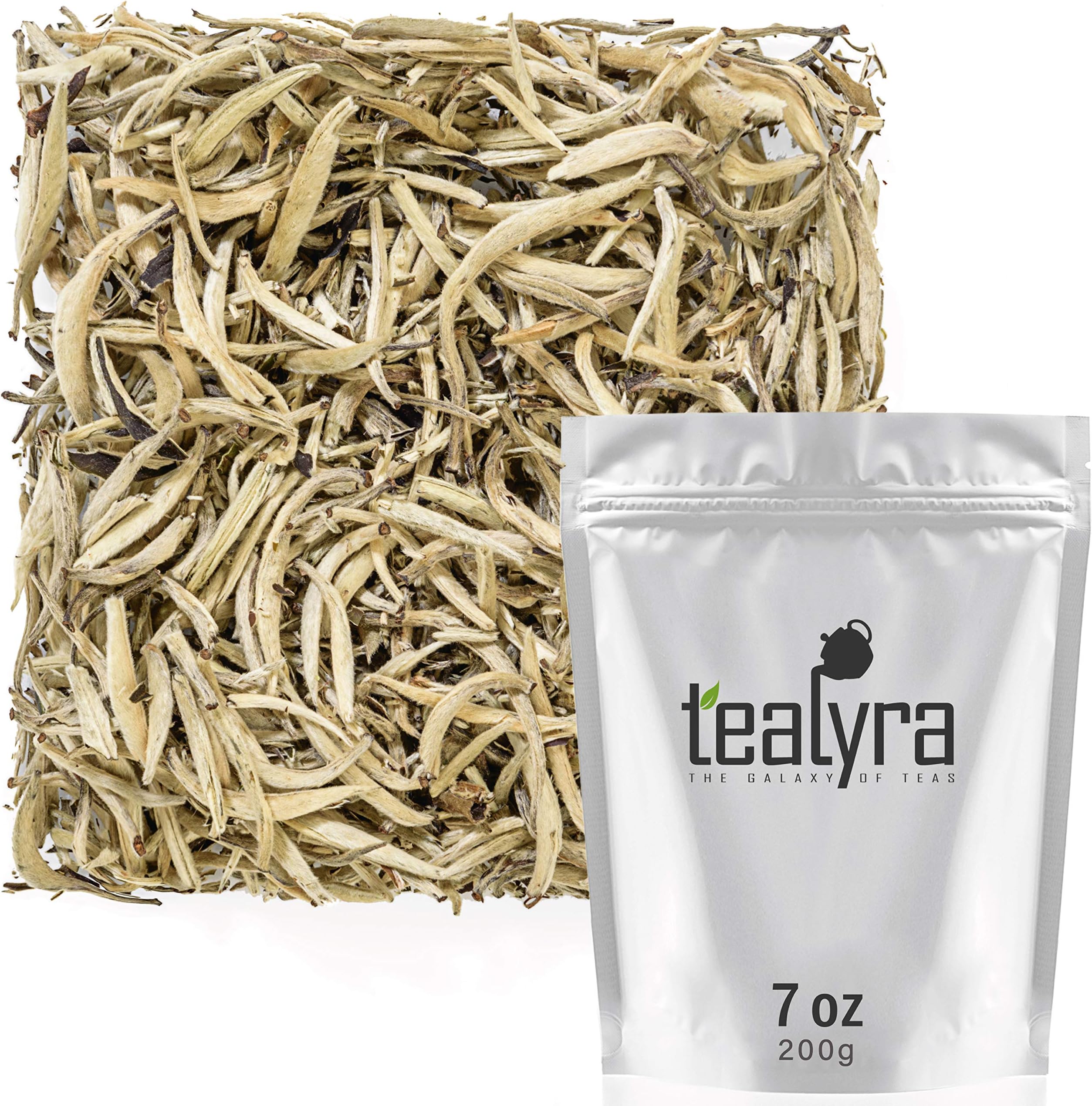 Tealyra - Imperial Yunnan Silver Needle - White Loose Leaf Tea - Top Chinese White Tea - Caffeine Level Low - 200g (7-ounce)