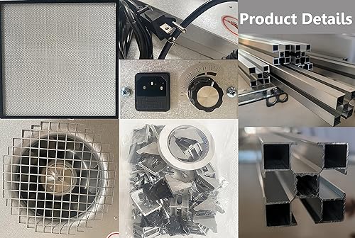 Miniatura 6 de Campana de flujo laminar vertical de 110 V Banco limpio de flujo de aire con filtro HEPA para ventilador de aluminio clase 100 taller de habitación