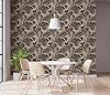 GP TONER Non-Woven Wallpaper Abstract Line Waves Brown Beige Modern Elegant 3D Design Wallpaper Kitchen Living Room Hallway Bedroom UV-Resistant Wallpaper 5 m x 0.5 m