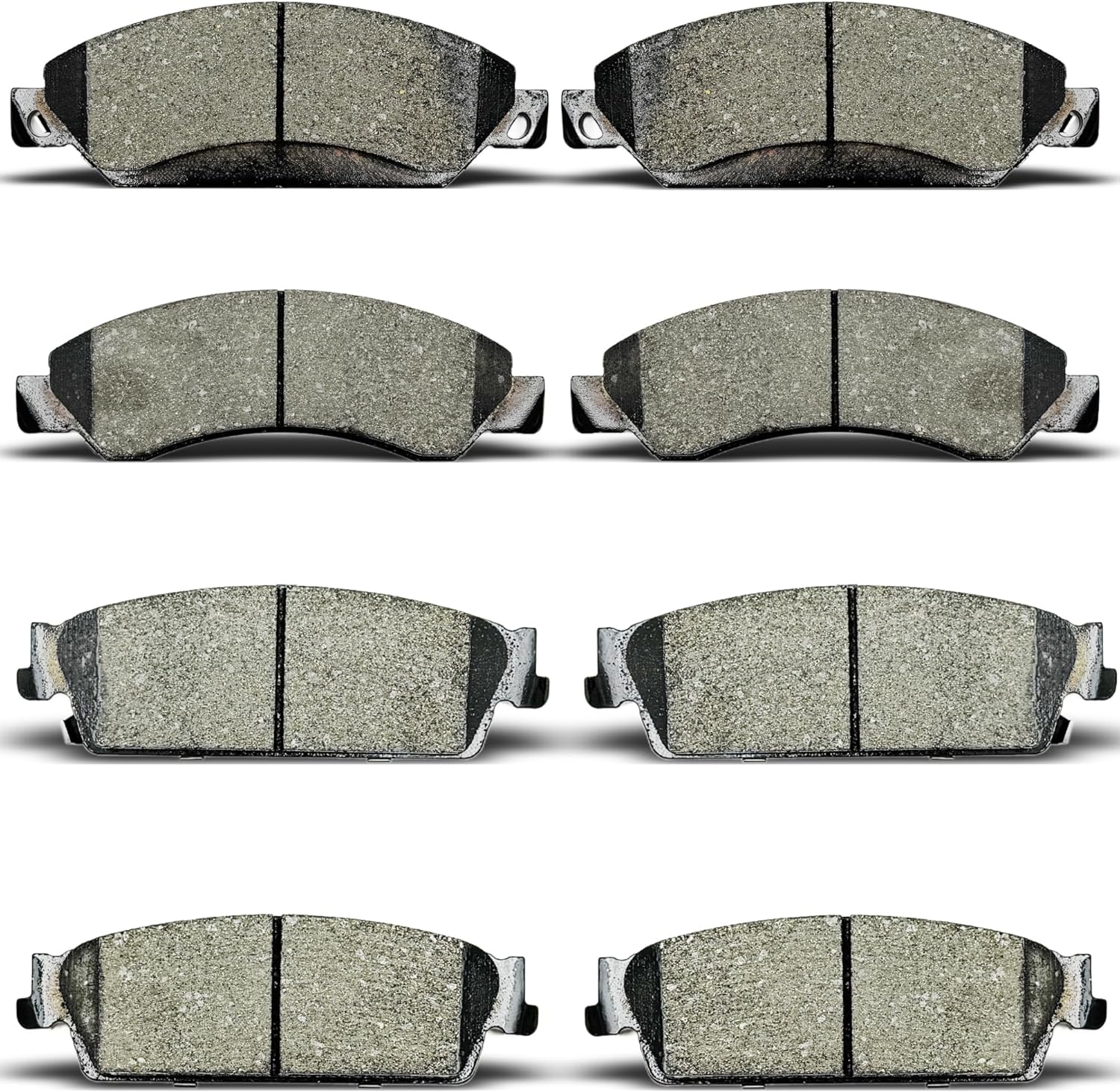 Front Rear Ceramic Brake Pads Set Fit For Cadillac Escalade ESV/EXT,For Chevy Avalanche/Silverado 1500 / Suburban 1500 / Tahoe,For GMC Sierra 1500 / Yukon/Yukon XL 1500