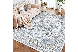 ROCYJULIN Washable 5x7 Grey Area Rug