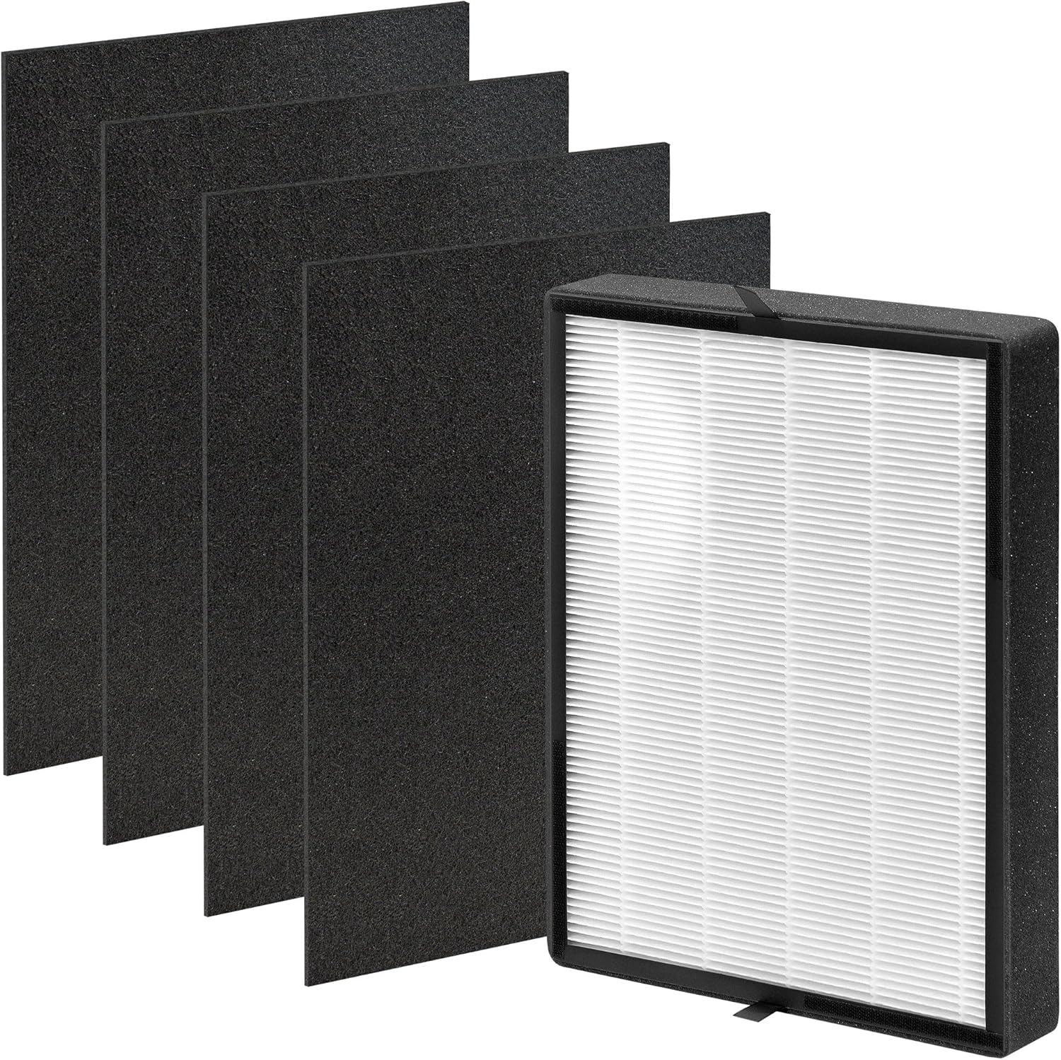45i Filter Replacement Compatible with Alen 45i Air Pur-ifier, 3-Stage Filtration System, Includes 1x H13 HEPA with Activated Carbon and 4x Carbon Pre-filters