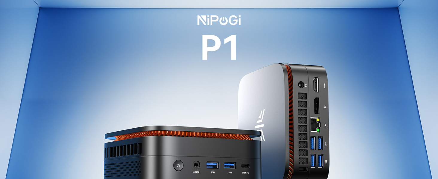 NiPoGi P1 Mini PC AMD Ryzen 3300U(4C/4T,up to 3.5GHz), Mini PC