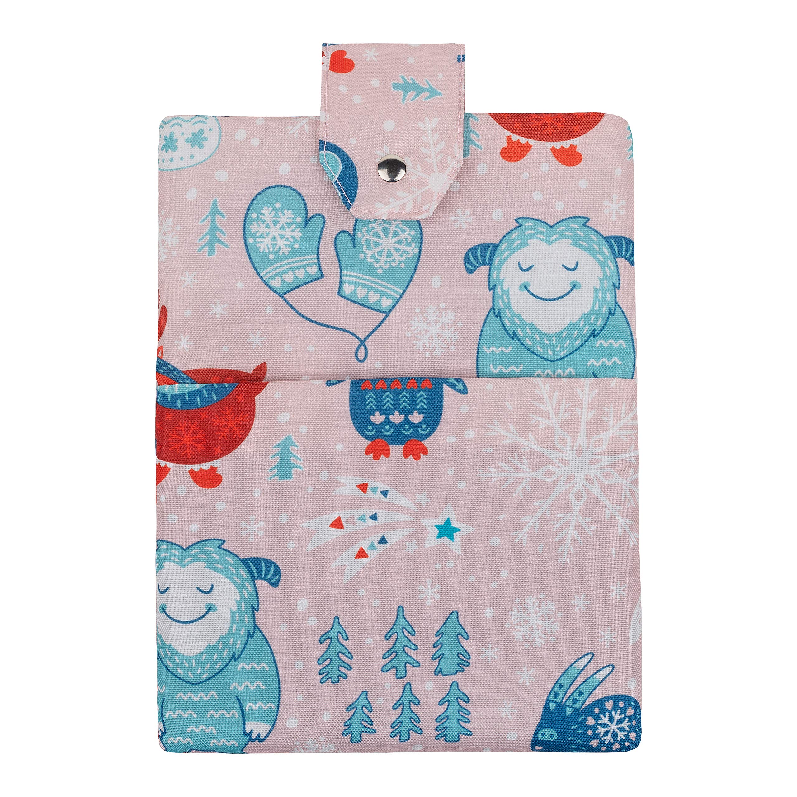 Christmas Winter Pattern Book Sleeve - Size 8.5"x 11", Book/Planner/iPad Mini/Kindle Protecting Cover