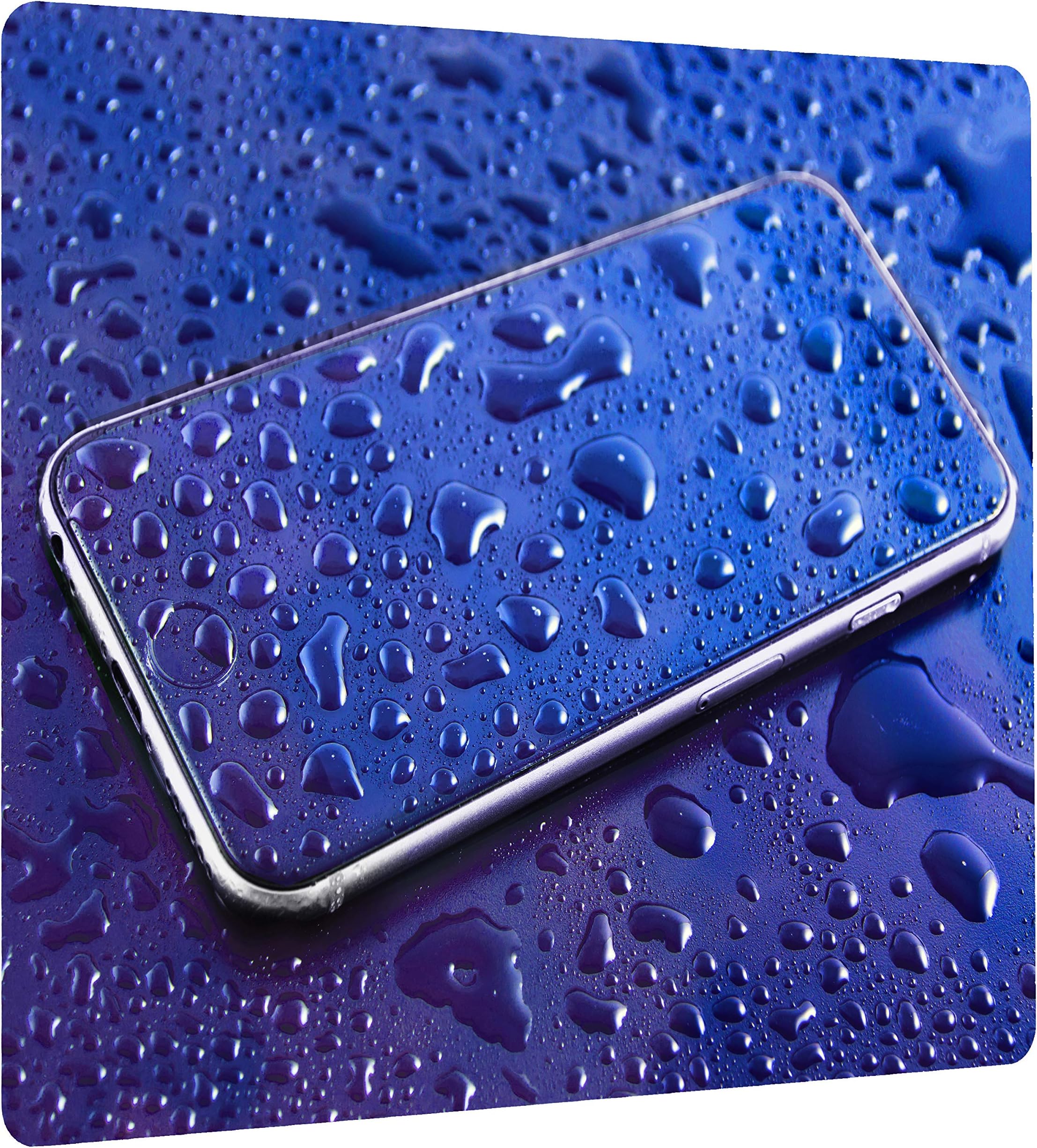 Large Gaming Mousepad 3D Water Drops on Phone Extra-Thick Non-Slip Rubber Base