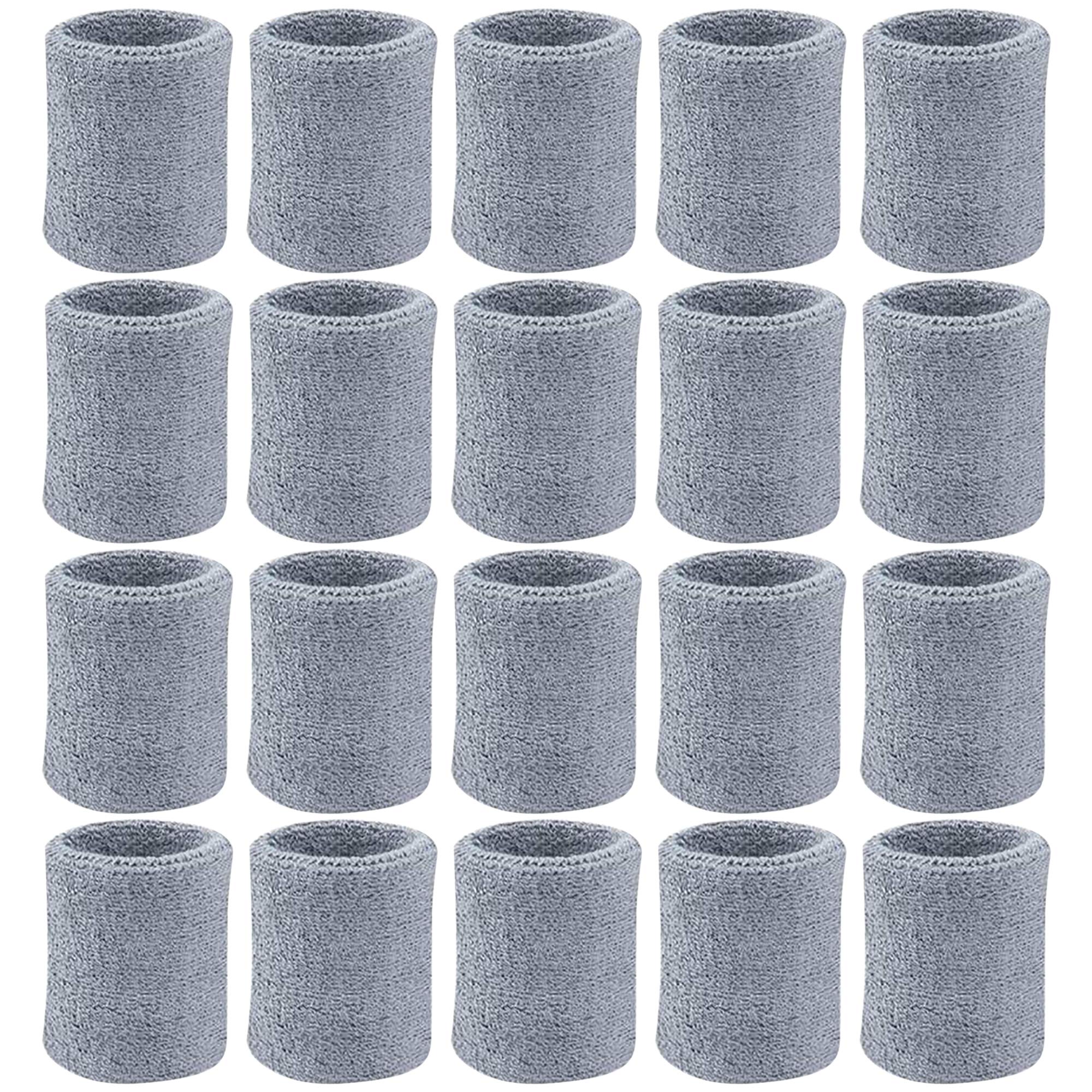 10 Pairs Sports Wristbands, Wrist Sweatbands for Men &amp; Women, Stretchy &amp; Sweat Absorbing Cotton Terry,Perfect for Basketball, Football, Tennis, Soccer, Running &amp; Working Out