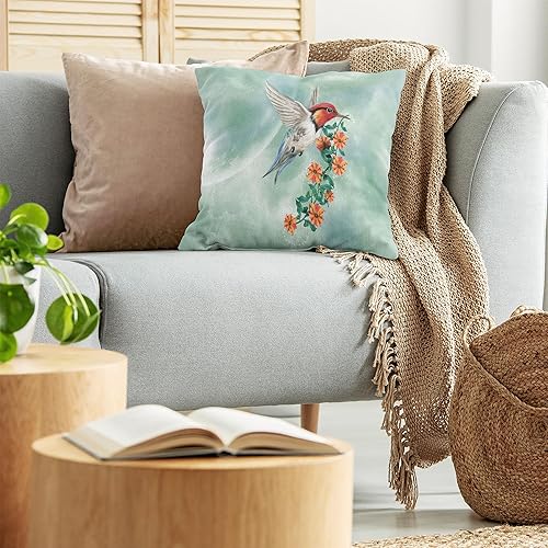 Miniatura 10 de Ambesonne Juego de 2 fundas de cojín abstractas de composición geométrica, cuadrados de diferentes colores, rombos punteados a rayas, funda de