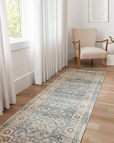 Miniatura 2 de Loloi II Jocelyn Collection JOC-04, alfombra de área de transición de 6 pies y 7 pulgadas x 9 pies y 7 pulgadas, cielomulticolor