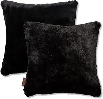 18 X 18 Throw Pillow Microbead Fill Square Couch Pillow Limited Baby Black Panther Fabulous Faux Fur Pillowcase & Shell, 1 PCS, 2-tone Decorative Luxury Style for Sofa, Bedroom, Adjustable Fill Zipper