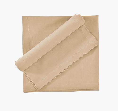 Miniatura 23 de Fingercraft Juego de 12 servilletas de tela de mezcla de lino y algodón, lavables, calidad premium, fiestas, bodas, servilletas de cena en inglete
