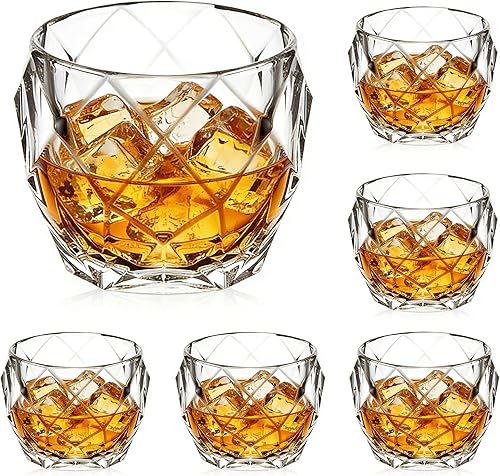 Miniatura 8 de Juego de 6 vasos de whisky de cristal de alta calidad, grandes sin plomo, vasos de degustación de vidrio escocés para beber whisky irlandés