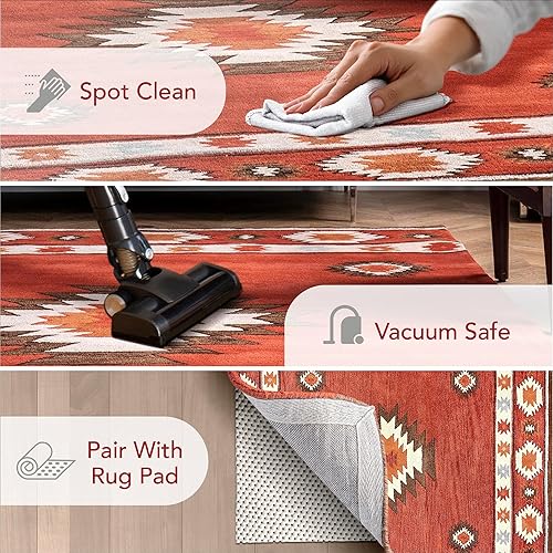 Miniatura 3 de nuLOOM Alfombra Shyla copetuda a mano, 6x9, color vino