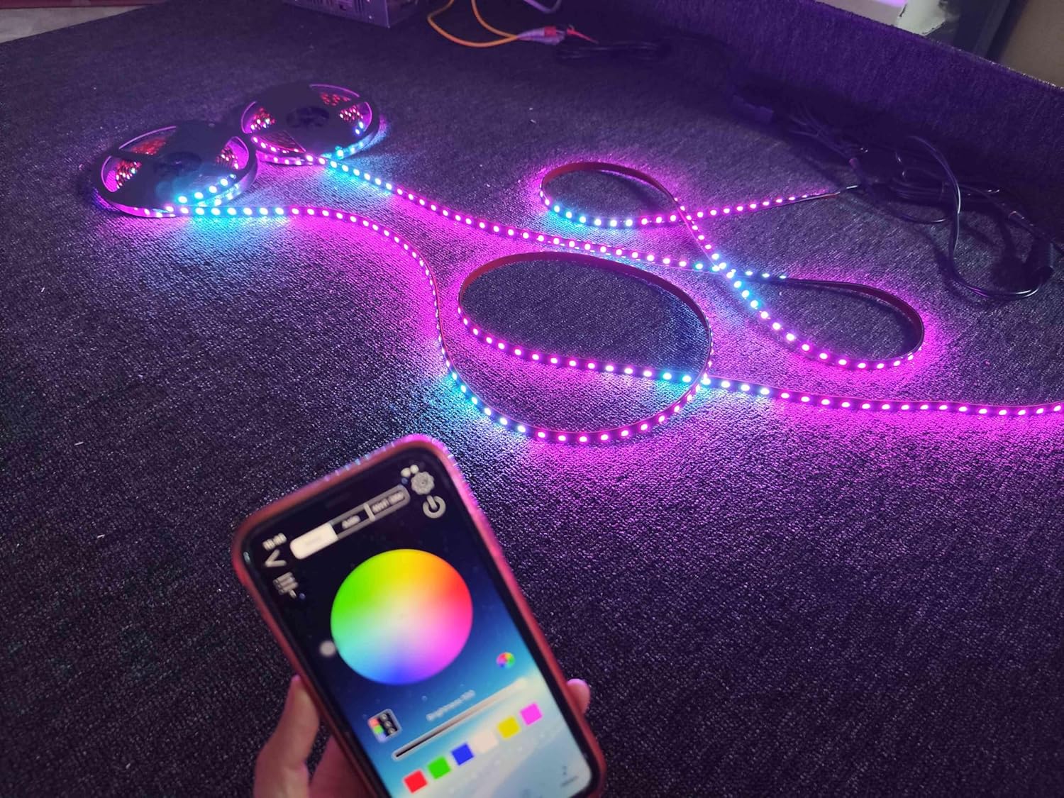 16PCS 4FT Chasing LED Strips: RGBIC Underbody Lights