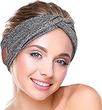 Bluetooth Headband for Women, HD Speakers Bluetooth 5.0 Wireless Headband Headphones, Fashion Grey Head Band with Knotted/Twist Design for Yoga, Workout, Running, Sports, Gift(Purple)