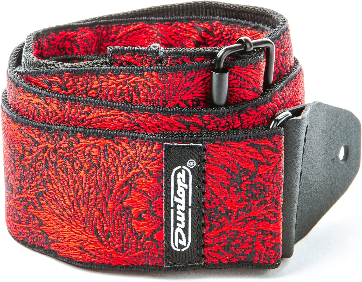 Jim Dunlop Jacquard Paisley Red Guitar Strap (D6711) : Musical Instruments