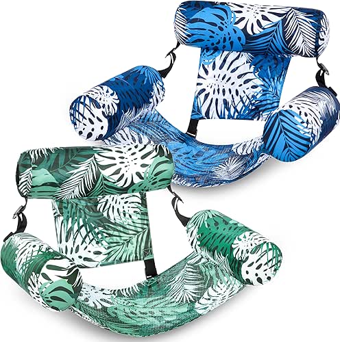 SLOOSH Inflatable Pool Floats Adult,2 Packs Floating Lounge Chairs,Blow up