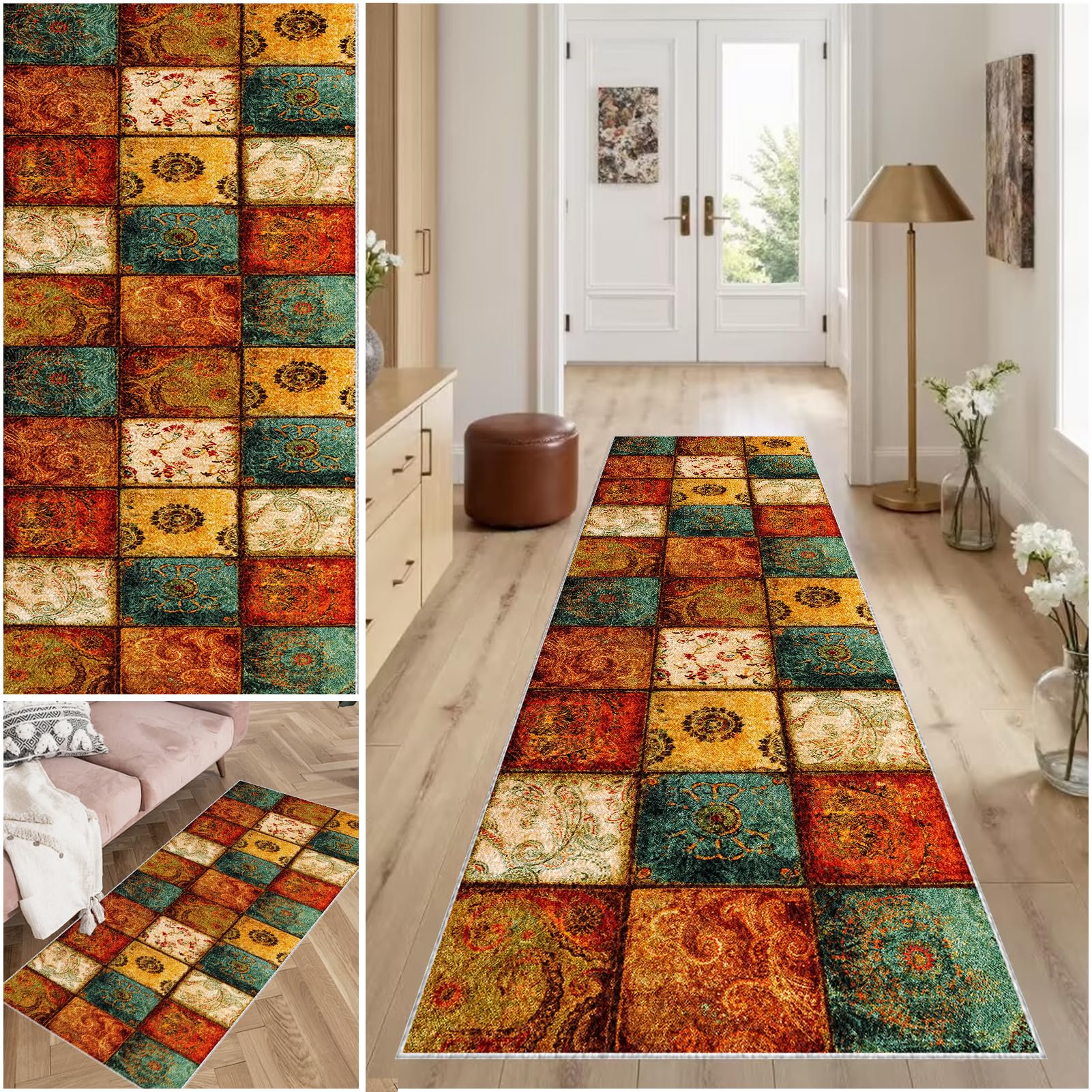 Carpet Runner for Hallway Non Slip Machine Washable Kitchen Runners Laundry Room Absorbent Area Rug Runner Floor Door Mat Runner for Hallway Entryway Kitchen Laundry Room Hall Runner 65 x 90 cm — image 1