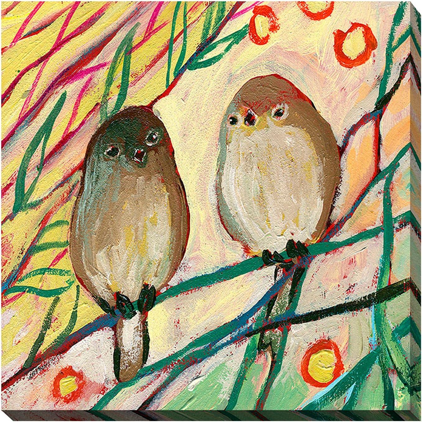 Picture Perfect International "Bird XXIV" by Jennifer Lommers Giclee Stretched Canvas Wall Art, 18" x 18" x 1"