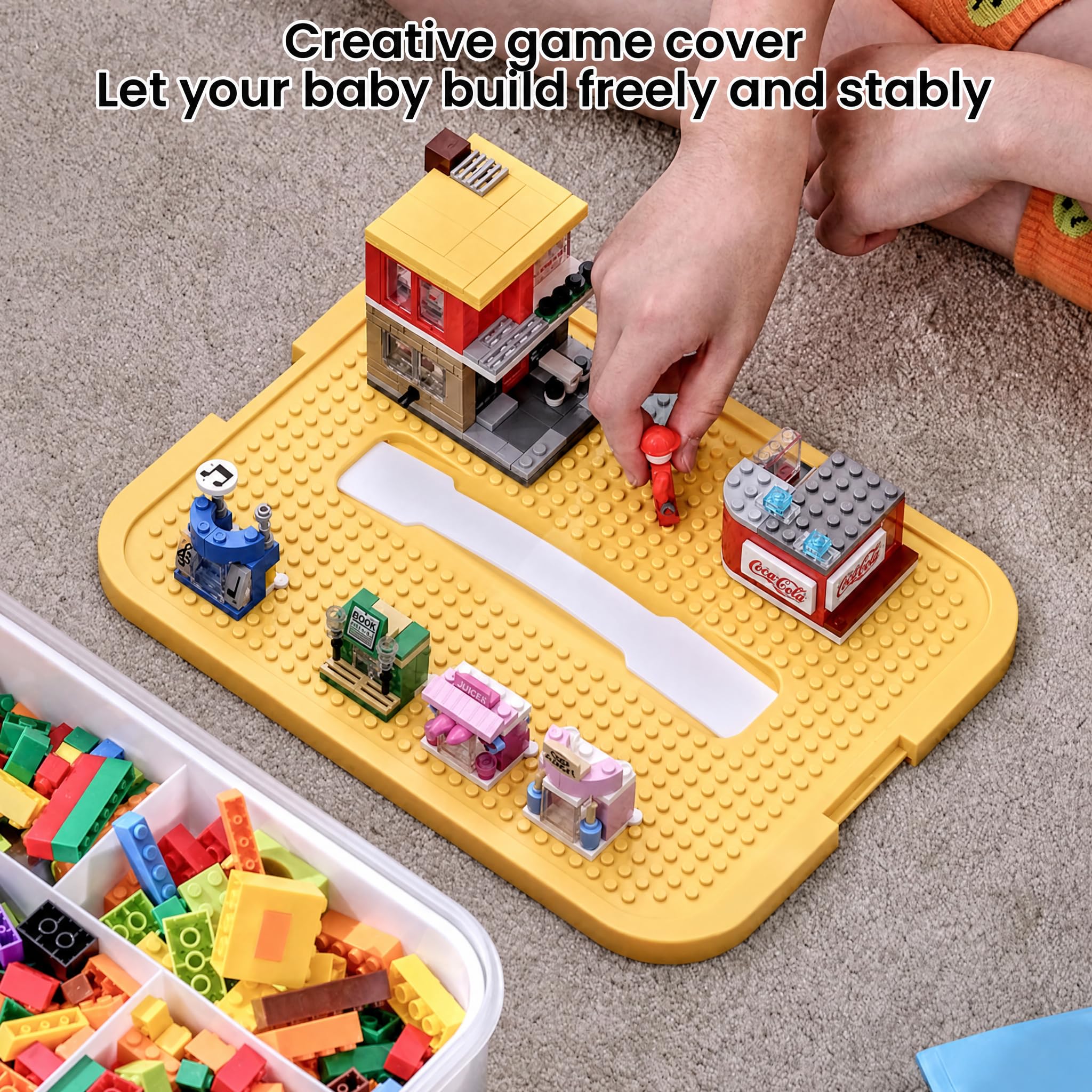 Scatole di conservazione per mattoncini Lego con coperchio, scatole di ordinamento per mattoncini impilabili, scatola trasparente per piccoli oggetti da gioco, contenitore organizzatore per mattoncini